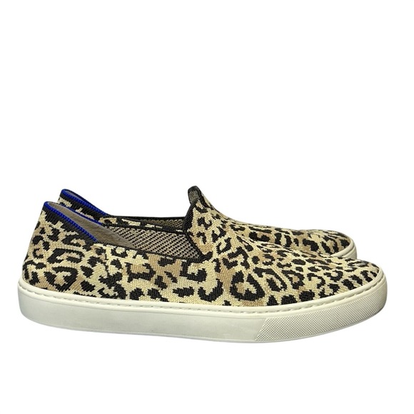 Rothy's The Original Slip On Sneaker Desert Cat Leopard Cheetah Women's Size 8.5 - Picture 2 of 10